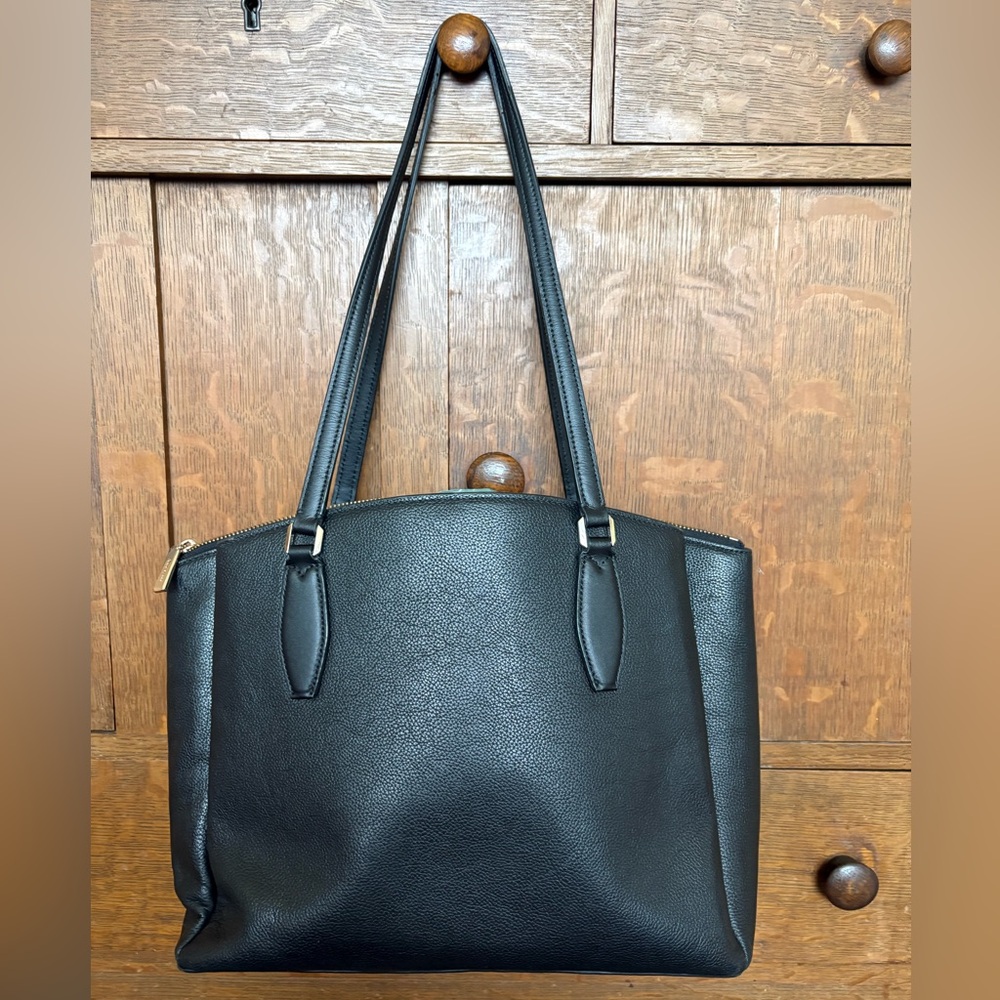 Kate Spade Monet, large triple compartment, tote, black leather pebbled - Picture 2 of 16